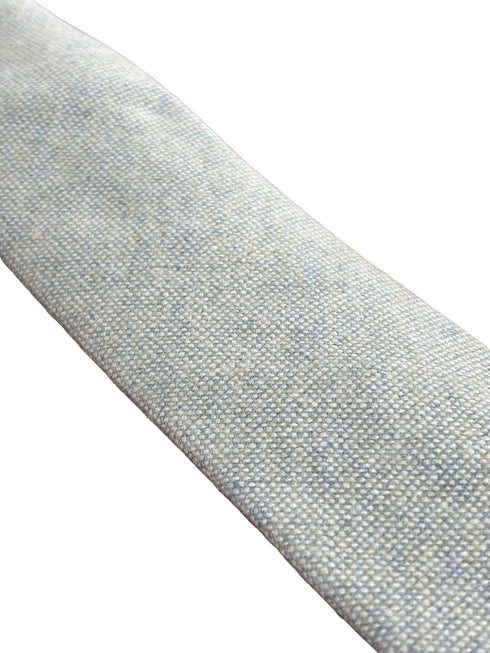 mint pistachio wool tie with  blue flecks